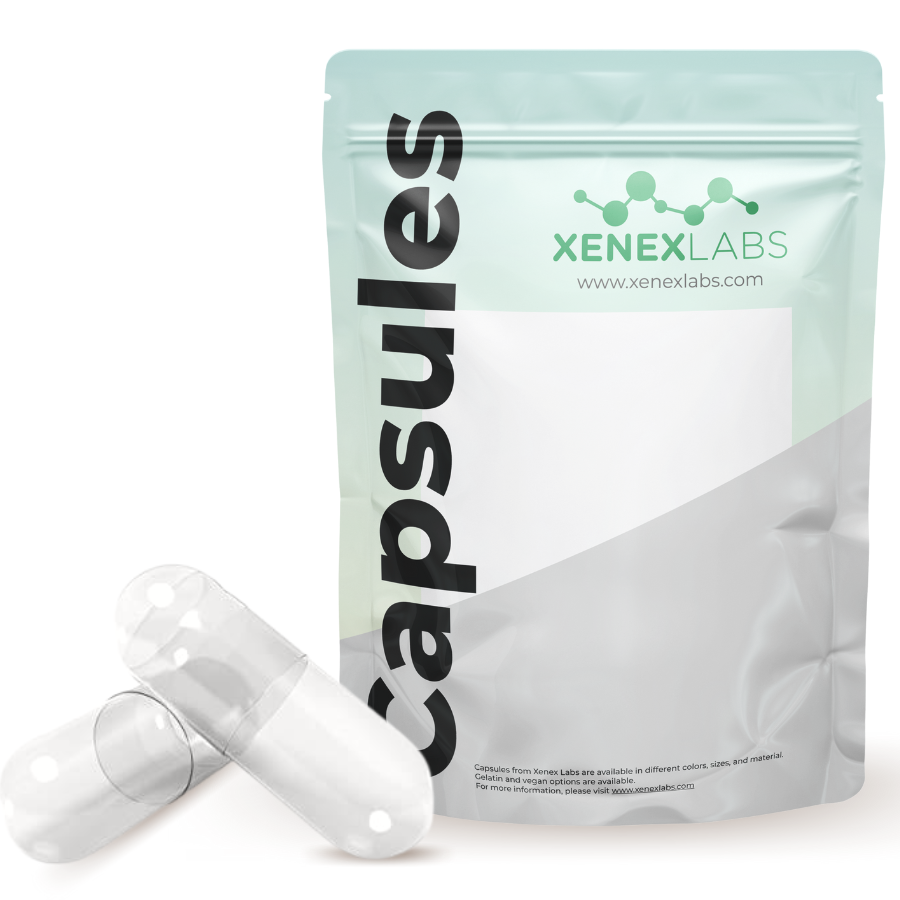 CAPSULES EMPTY GELATIN #000 CLEAR/CLEAR 1000 PACK