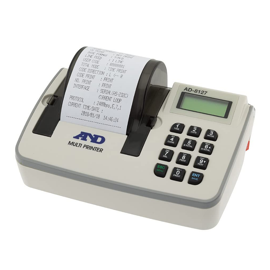 *SO BALANCE PRINTER A&D AD-8127