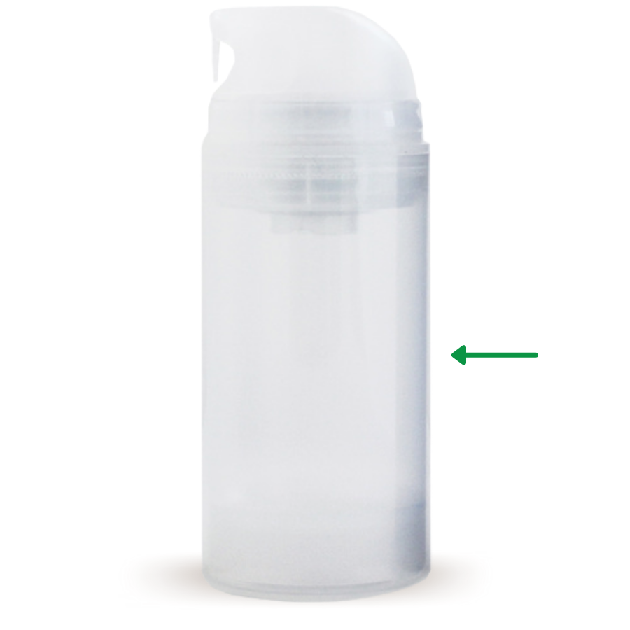 AIRLESS PUMP BOTTLE 50ML CLEAR 25 PACK
