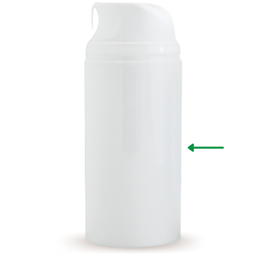 AIRLESS PUMP BOTTLE 50ML WHITE