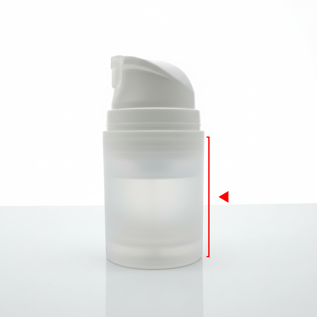 NEW AIRLESS PUMP BOTTLE 50ML TRANSPARENT