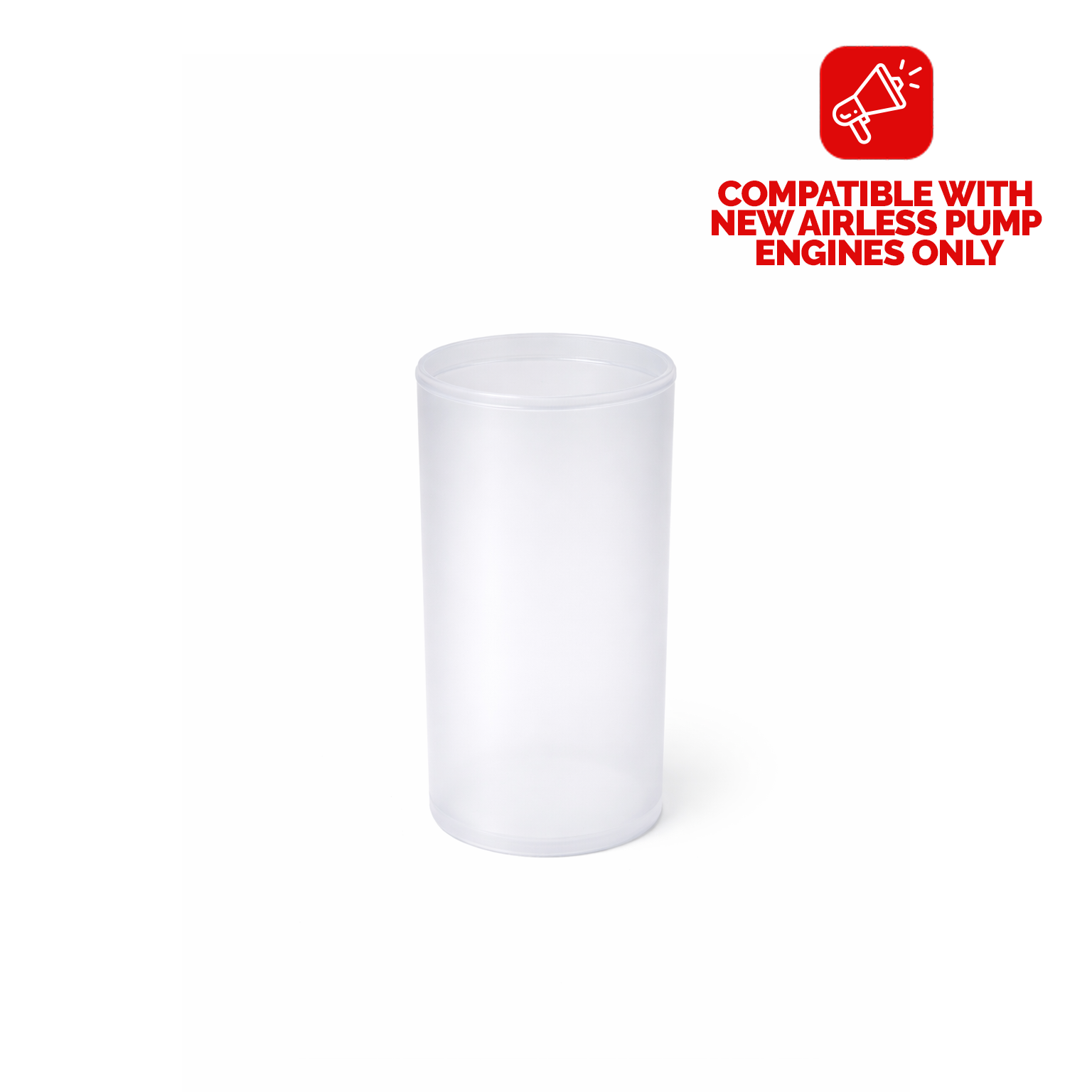 NEW AIRLESS PUMP BOTTLE 100ML FROSTED