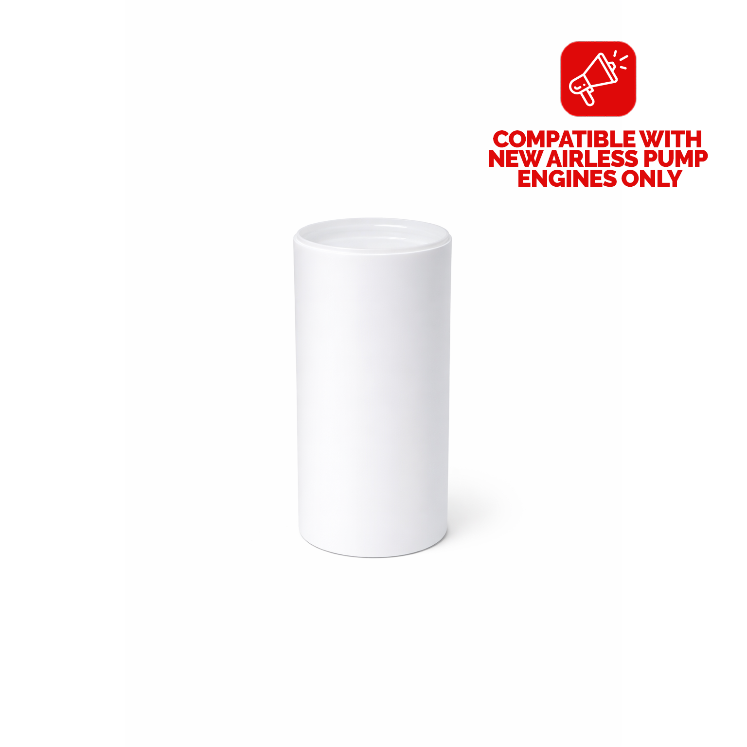 NEW AIRLESS PUMP BOTTLE 100ML WHITE