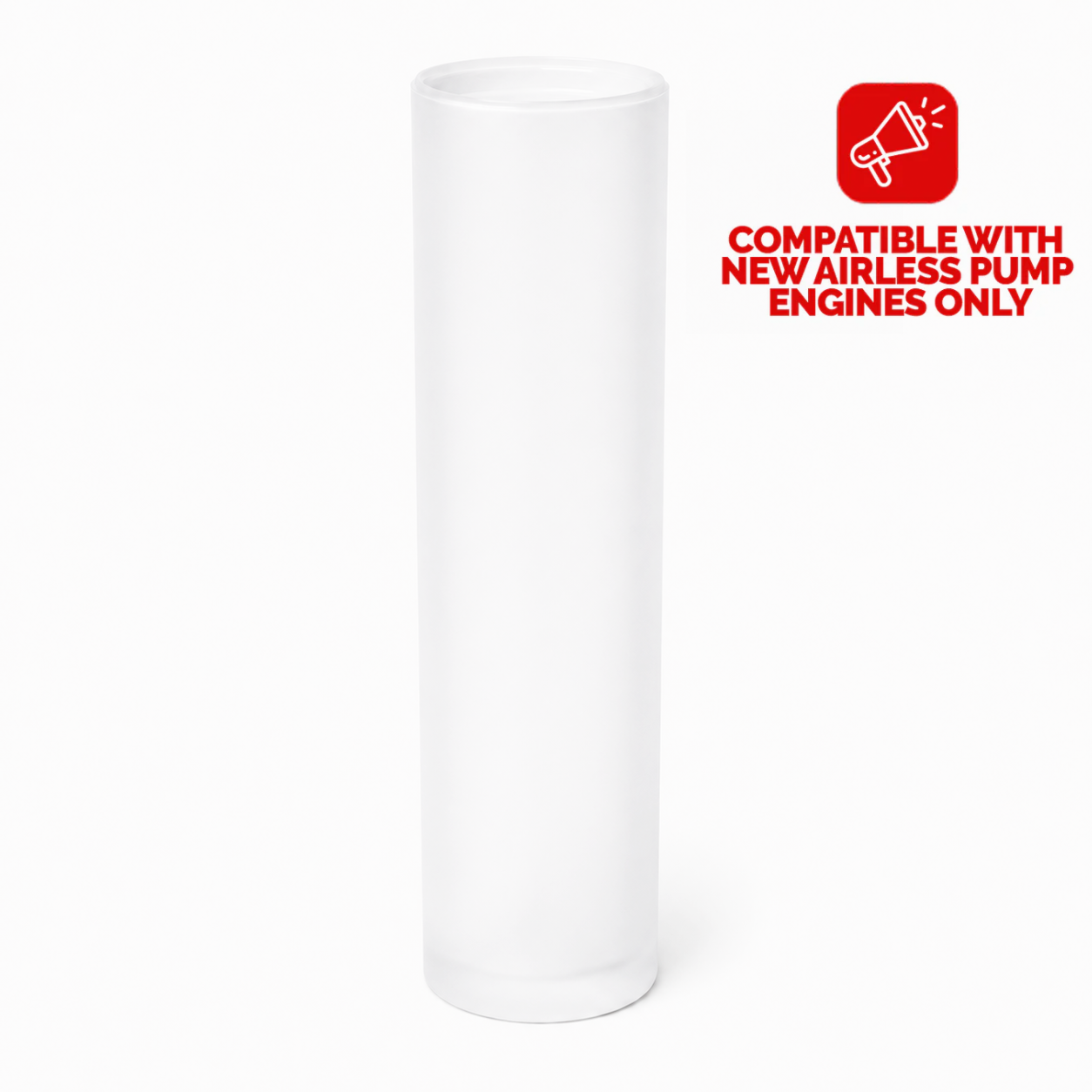 NEW AIRLESS PUMP BOTTLE 200ML FROSTED