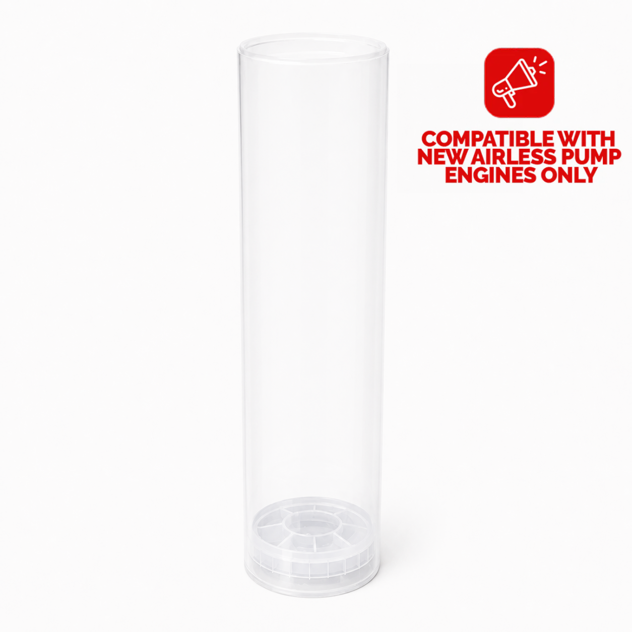 NEW AIRLESS PUMP BOTTLE 200ML TRANSPARENT