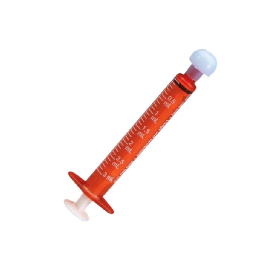 DISPENSING SYRINGE 3ML ORAL-TOPICAL AMBER