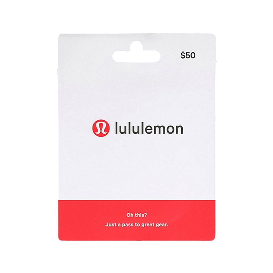 REWARD - LULULEMON GIFT CARD $50 (VALUE $50)