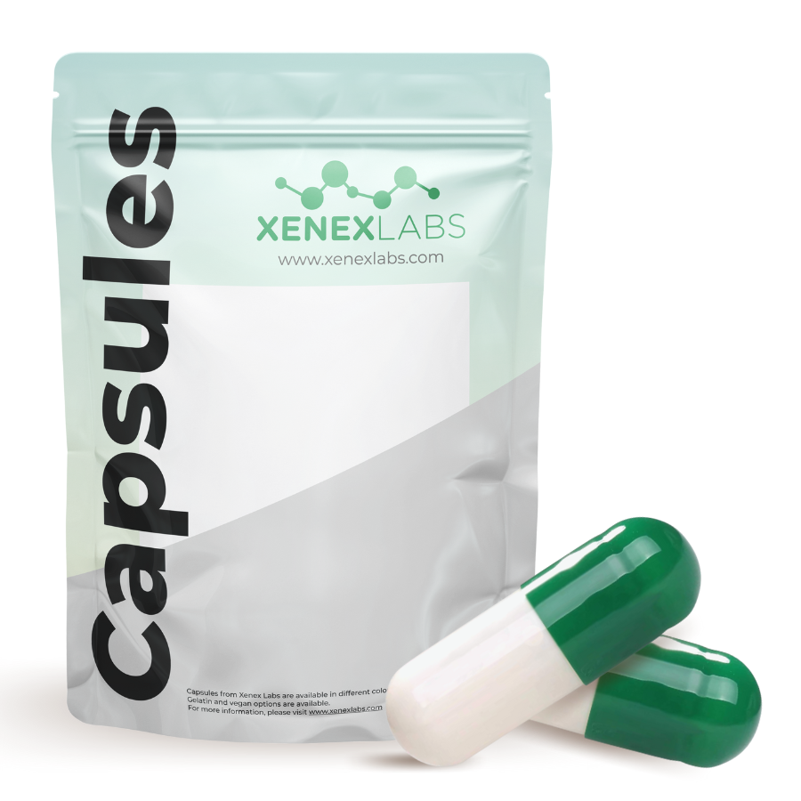 CAPSULES EMPTY GELATIN #00 BLUE/WHITE